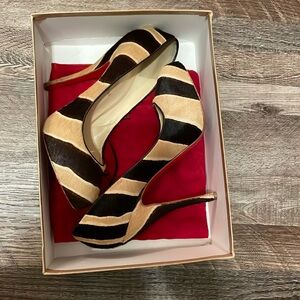 Christian Louboutin Feticha 120 Pony Zibrown. Size 39. Good condition. See pics.